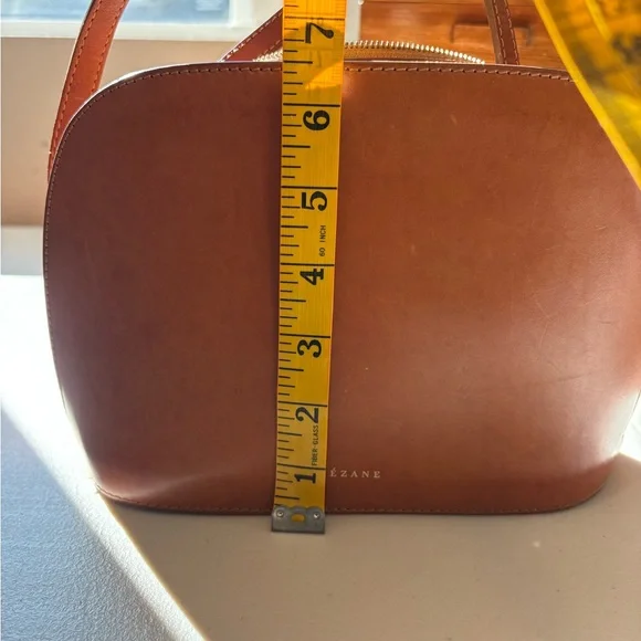 Sézane Victor Heritage smooth leather brown crossbody - Picture 12 of 16